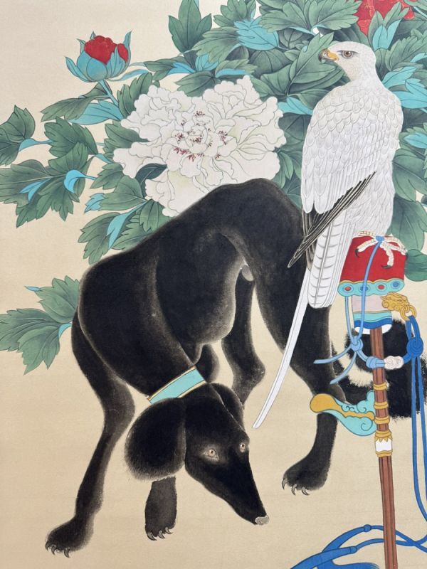 中国古美術・旧藏珍品・張大千款・仕女図・絹本・純手描き・掛軸・中堂畫・郵票落款 中国古美術・旧藏珍品・張大千款・仕女図・絹本・純手描き・掛軸