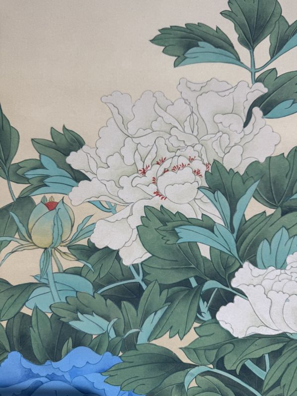 中国時代の掛軸　張大千作人物図　激安骨董品　肉筆保証 DE380A7-3 ▽渡鶴羽▽P281中国古書道◇張大千 山水図 掛け軸 書画立軸 水墨