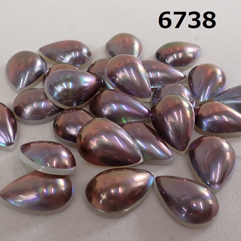 ■AC-6738 老舗宝石店放出品マベパール 半円真珠ルース しずく型 大粒40g 25個 20250612 真珠