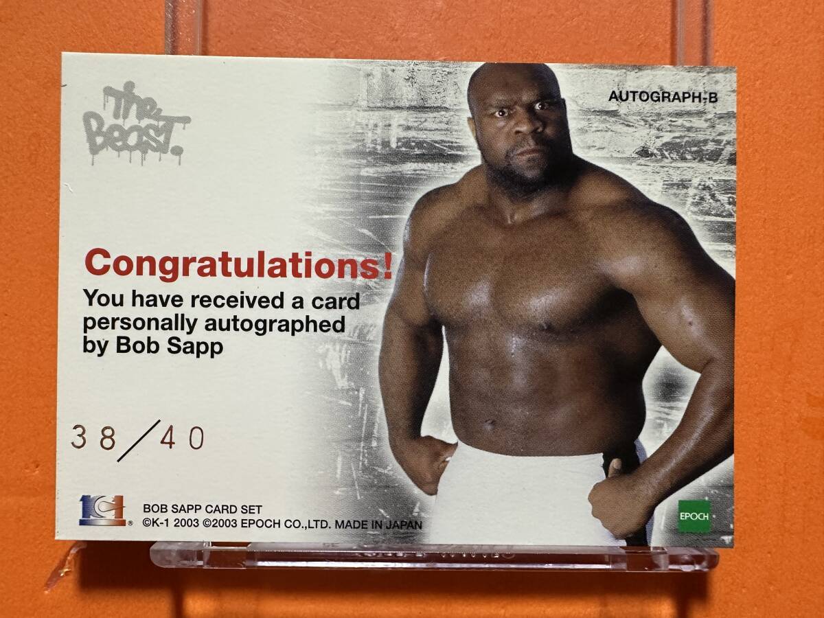 ボブ・サップ直筆サインカード autograph Card BOB SAPP CARD