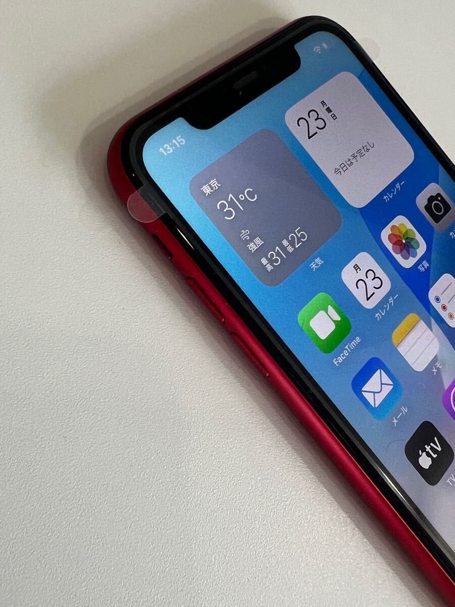 新品未使用 SIMフリー iPhone 11 128GB プロダクトレッド バッテリー100% 
