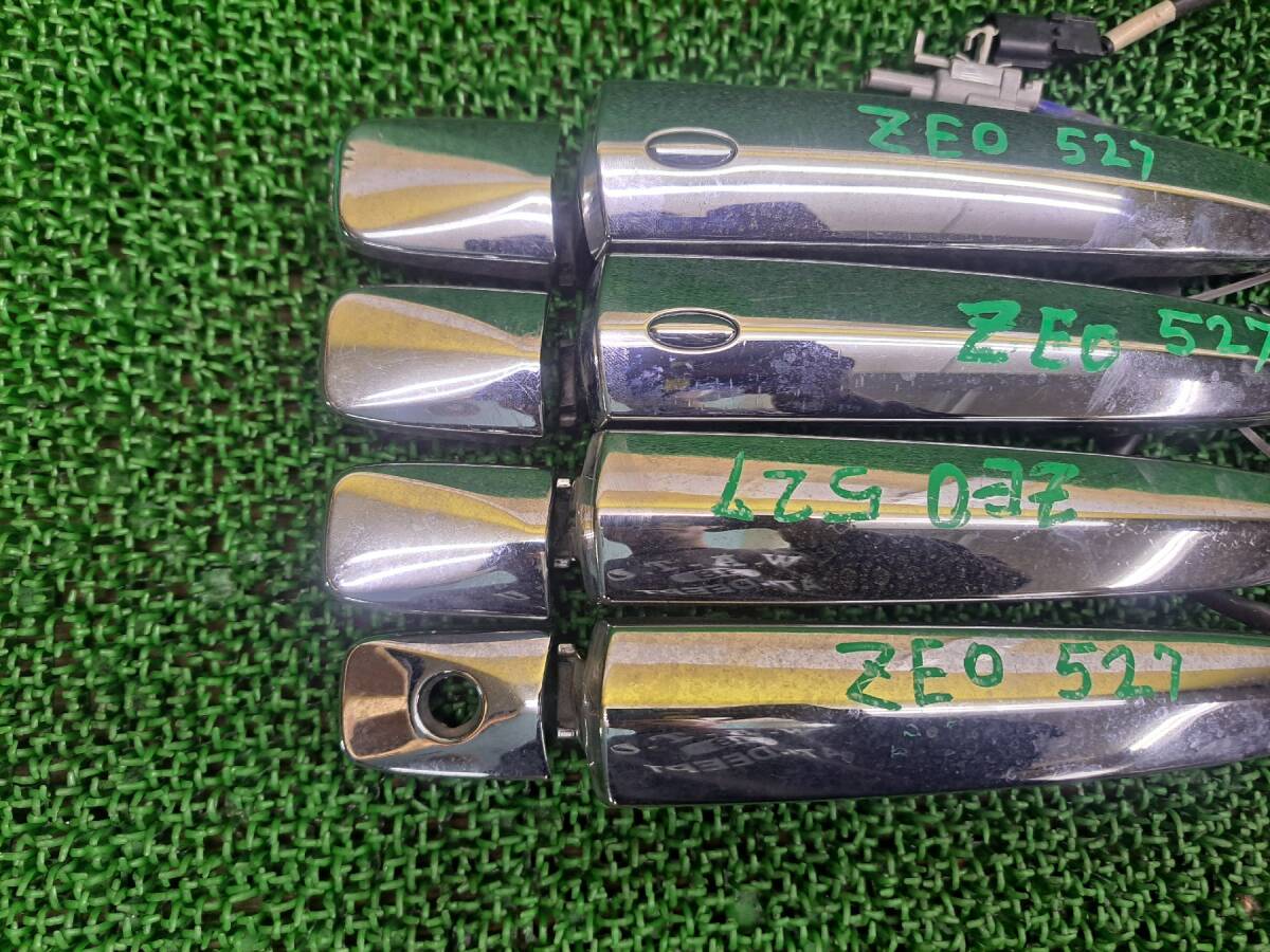 ★送料600円　527　日産 リーフ ZE0 純正 メッキ　アウターハンドル フロント/リア 左右 4点セット 運転席 助手席 後部座席 ドアノブ_画像2