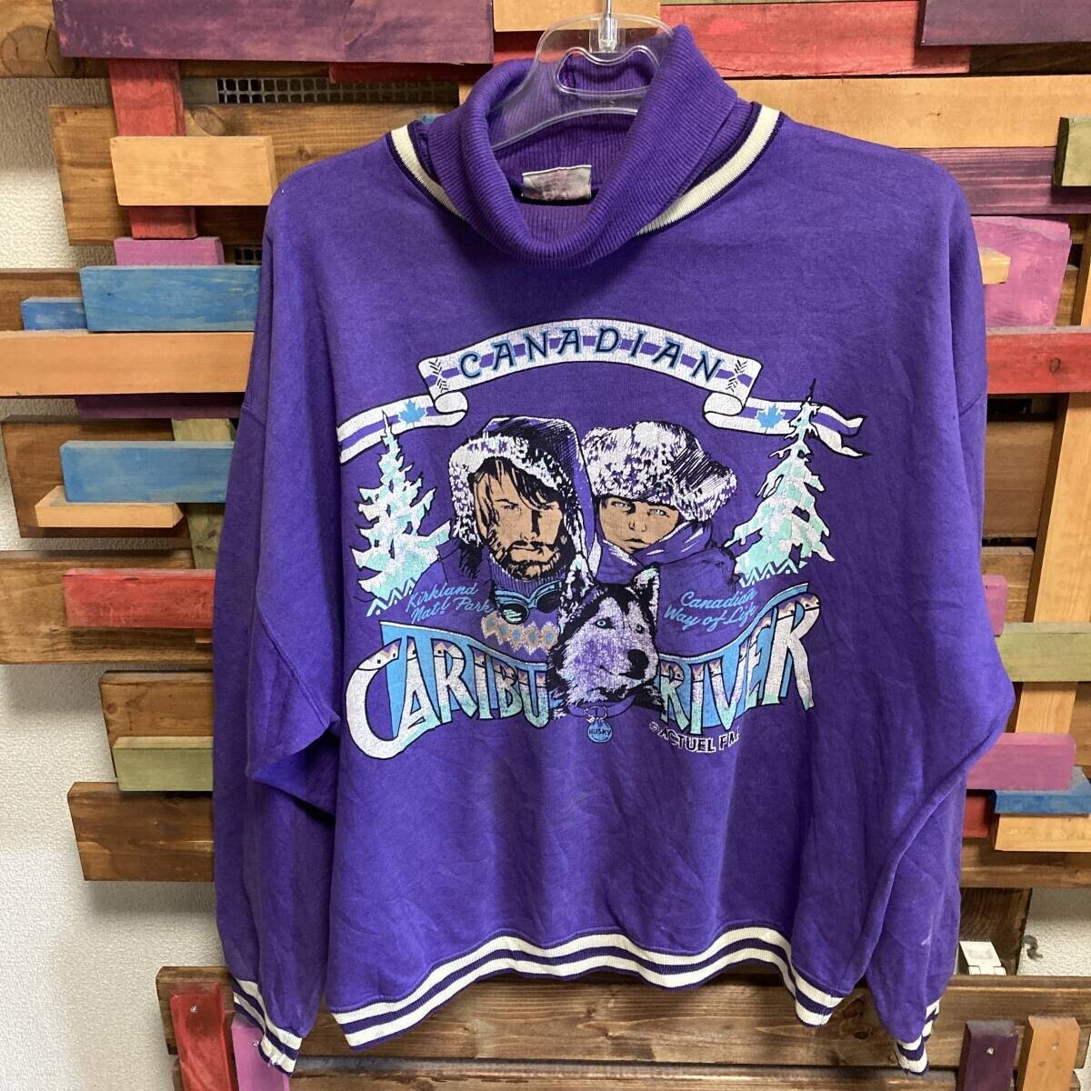 1 старт повторный . нет AZXM фиолетовый Hori te- тренировочный Carib река Canadian winter 90s 00s Vintage б/у одежда . запас 