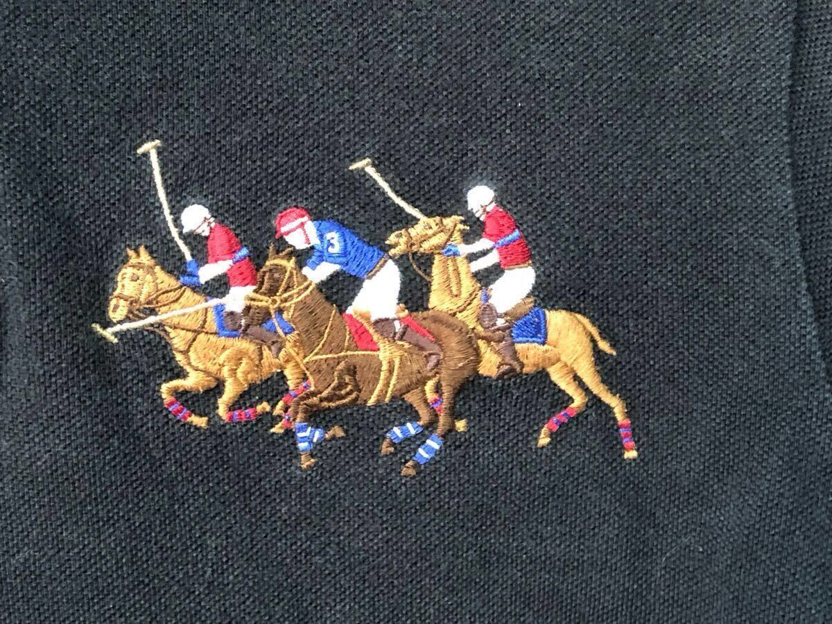 POLO ポロ ラルフローレン Ralph Lauren 半袖 ポロシャツ ブラック ゴルフ GOLF 3頭 ビッグポニー