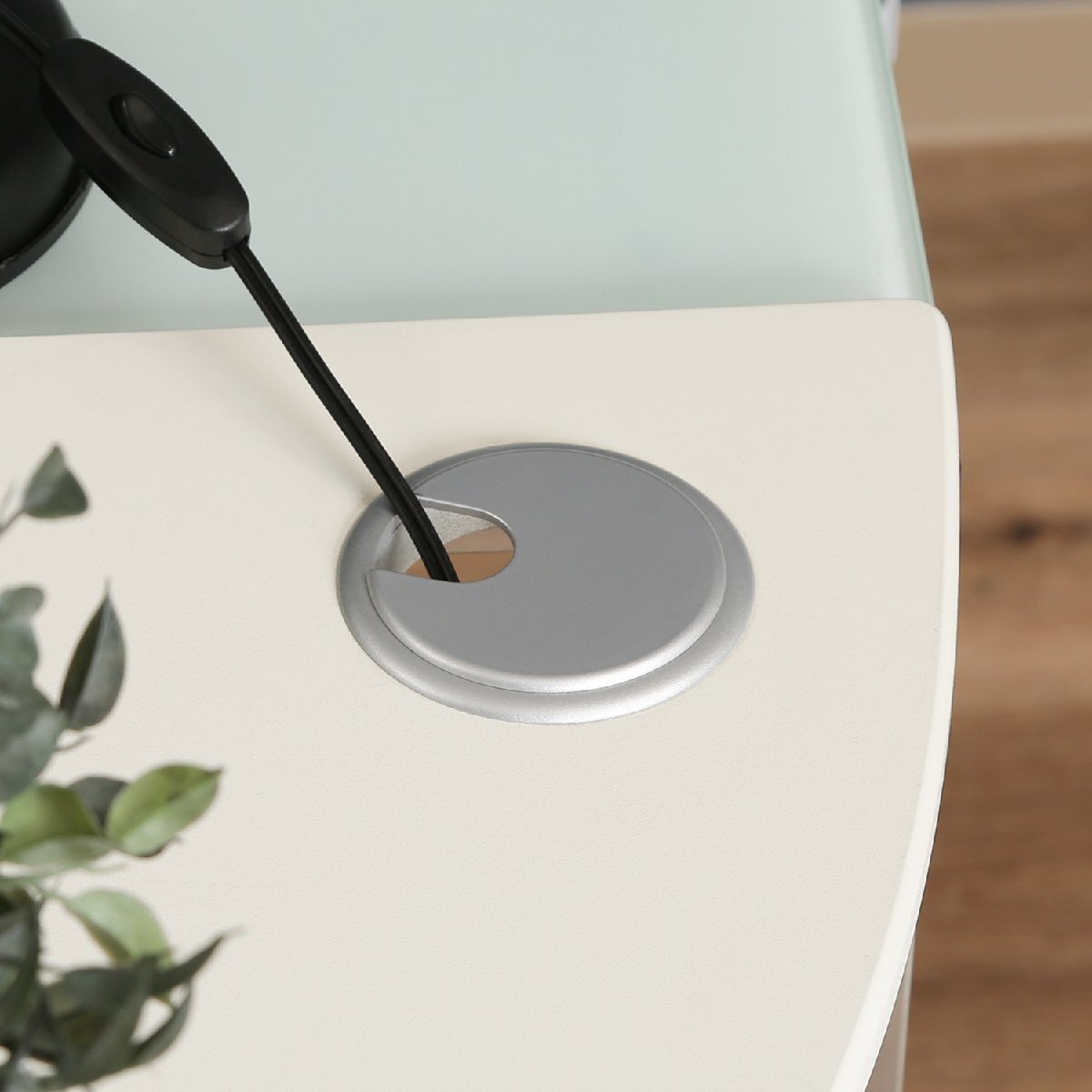 送料無(wú)料 本格的ワークデスク 強(qiáng)化ガラス パソコンデスク コーナー L型 スライド式キーボード天板 システムデスク 3點(diǎn)セット ホワイト 新品