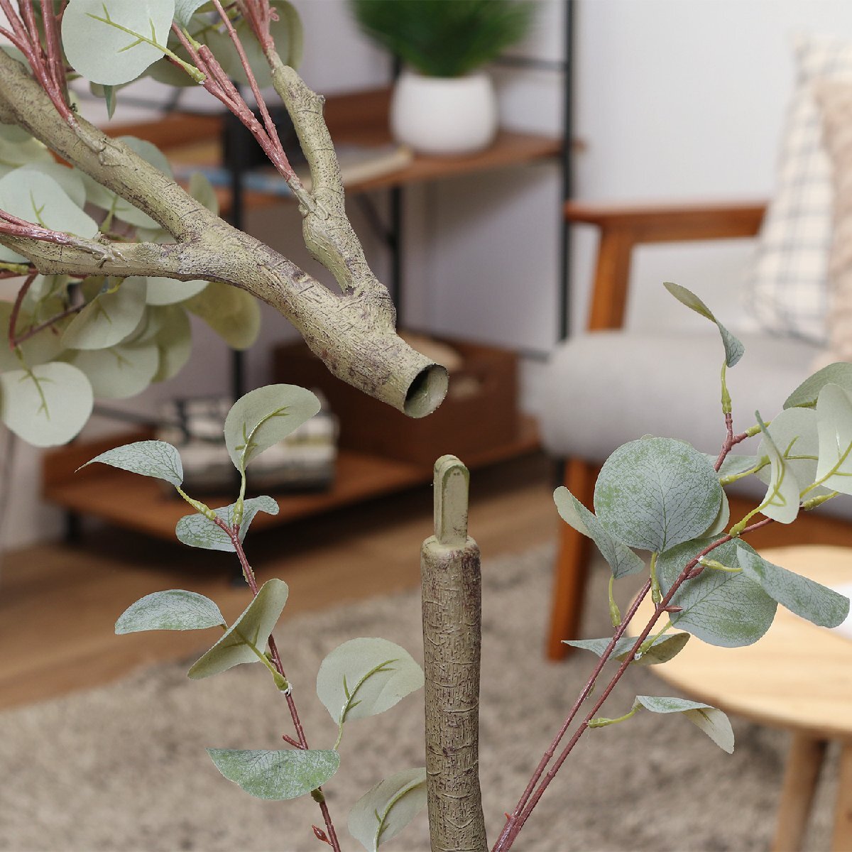 フェイクグリーン 観葉植物 ユーカリ 高さ150ｃｍ 造花【新品】【送料無料】(北海道 沖縄 離島は別途送料)