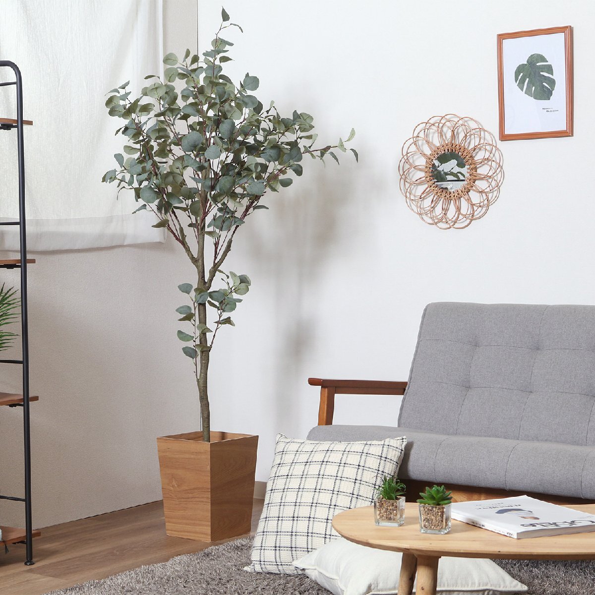 フェイクグリーン 観葉植物 ユーカリ 高さ150ｃｍ 造花【新品】【送料無料】(北海道 沖縄 離島は別途送料)