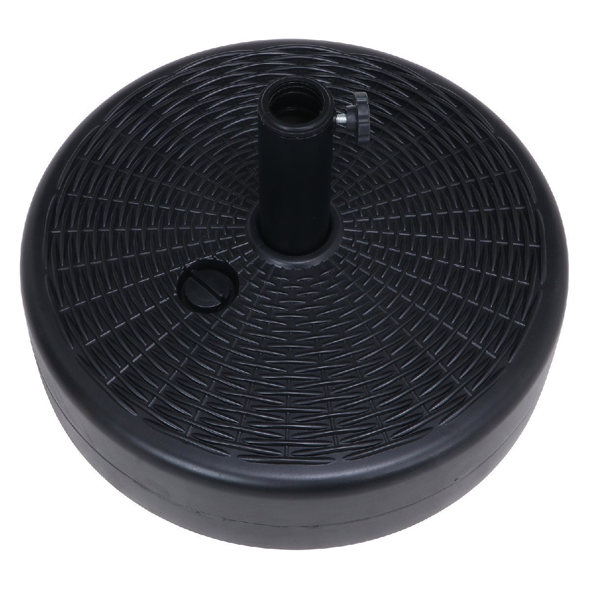 送料無料 持ち運び楽々 ウォーターベース パラソルベース 水入れる錘 重り ベランダ バルコニー アウトドア 車中泊 重さ17kg ブラック 新品