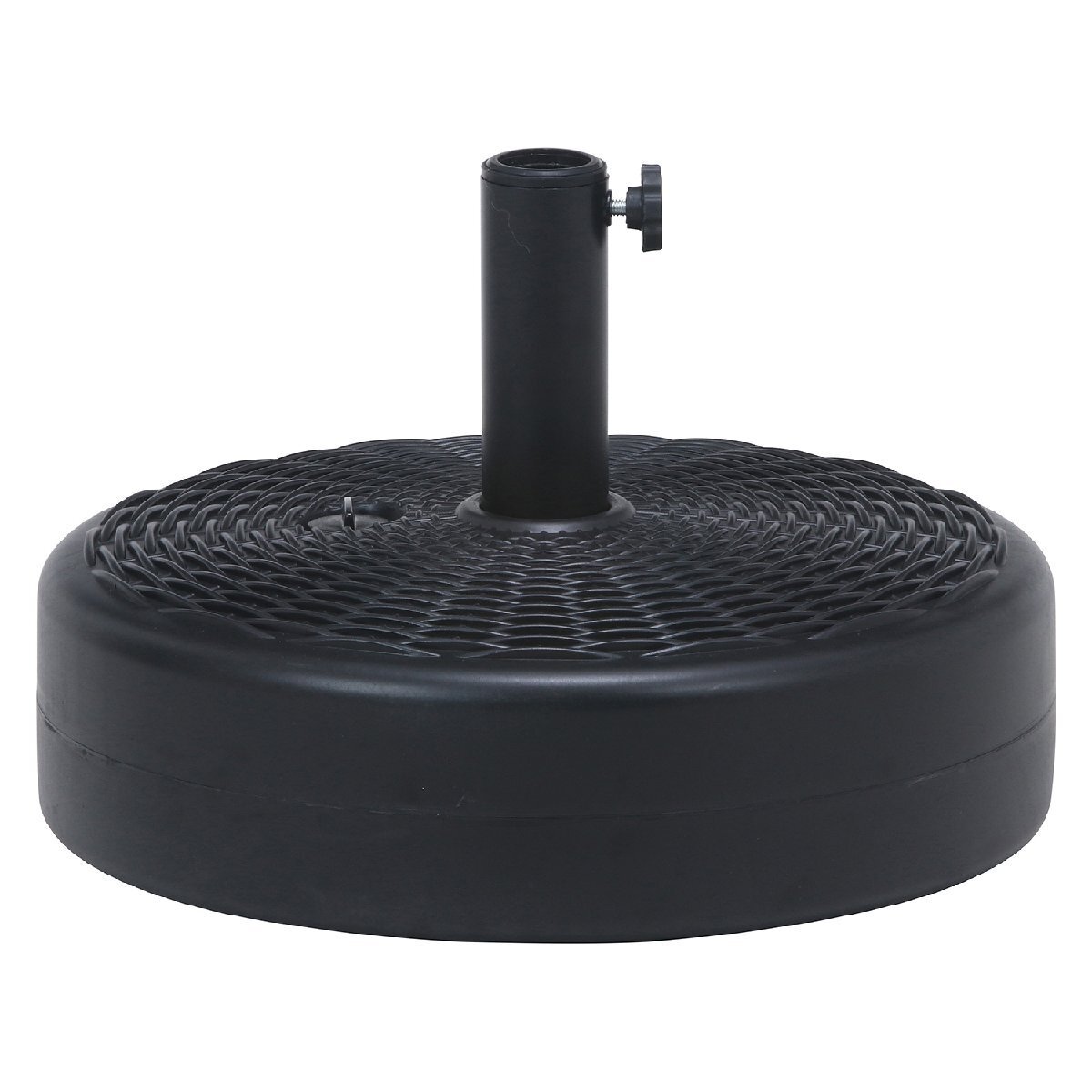 送料無料 持ち運び楽々 ウォーターベース パラソルベース 水入れる錘 重り ベランダ バルコニー アウトドア 車中泊 重さ17kg ブラック 新品