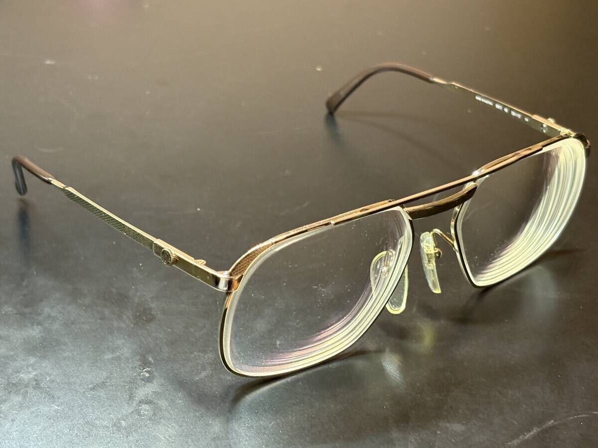 【1円～スタート】 ダンヒル サングラス メガネ 眼鏡 6011 40 59□17 130 ゴールド系カラー 現(xiàn)狀渡し アンティーク ヴィンテージ DUNHILL