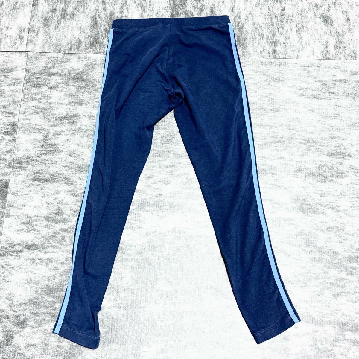 adidas アディダス トラックパンツ ジャージパンツ ジョガーパンツ ラインパンツ ネイビー レディース サイズ L ＊DA