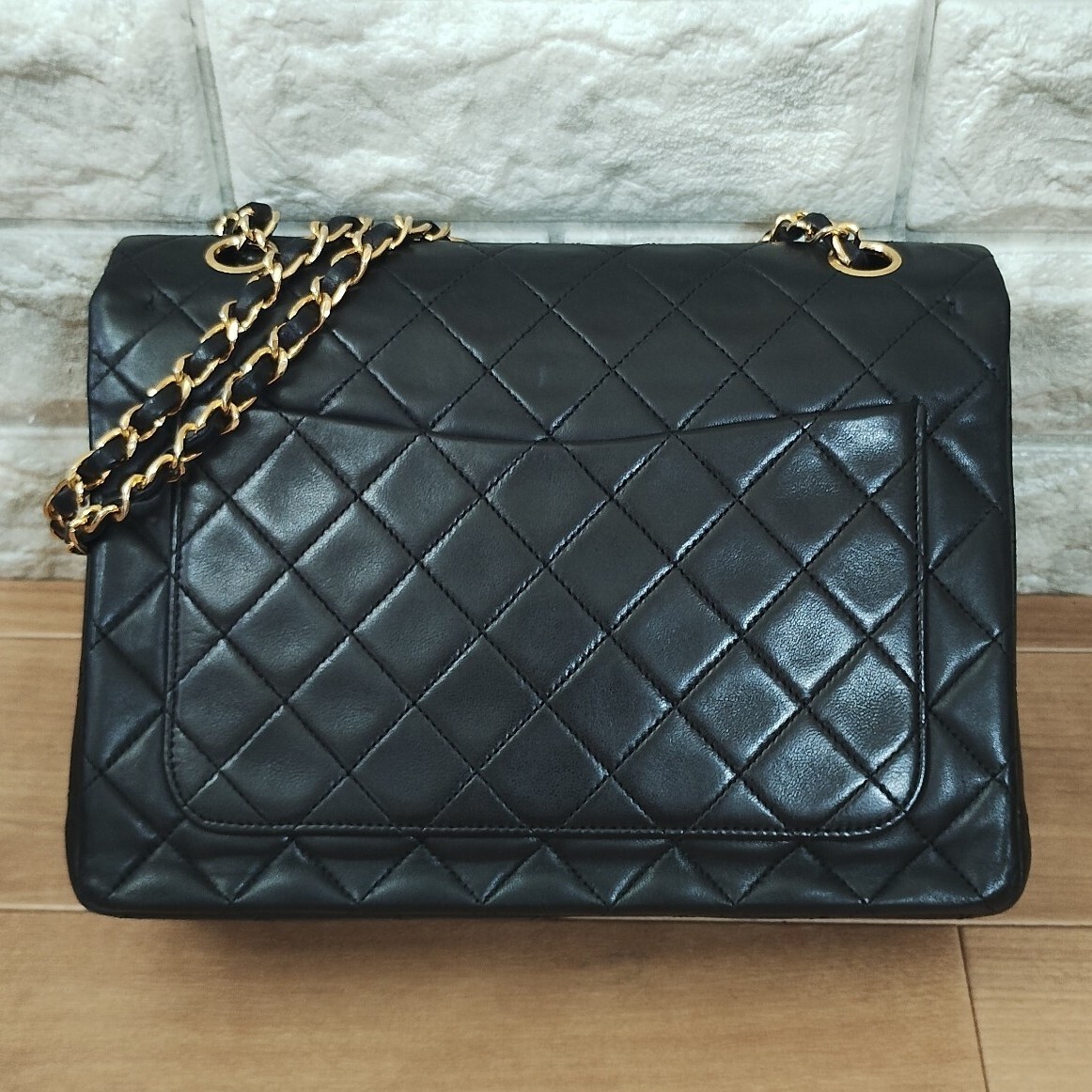 正規(guī)品 CHANEL シャネル ヴィンテージ ショルダーバッグ マトラッセ ダブルフラップ ラムスキン チェーンショルダーバッグ 25Wフラップ 