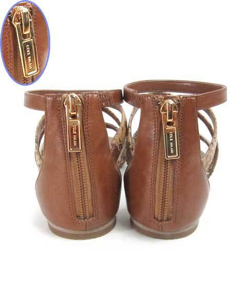 コールハーン COLE HAAN 茶 フラット サンダル 5