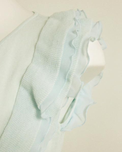 クローラ CROLLA 水色 ノースリ ニット