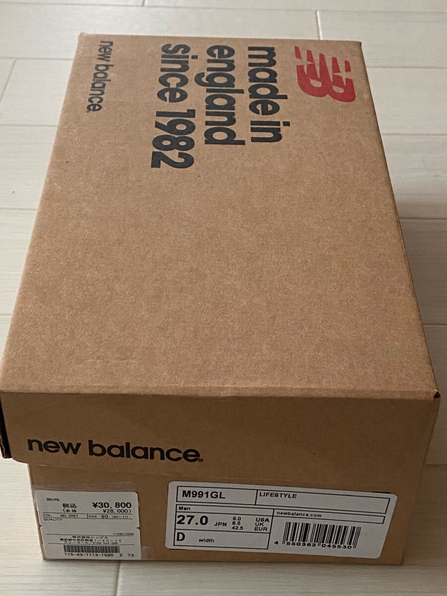 New Balance 991 ニューバランス 991 GL UK 27 未使用品_画像4