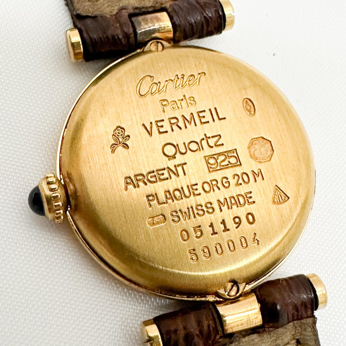 1 иен ~ Cartier Must verumeiyu Vendome 925 женские наручные часы Rome n Junk 