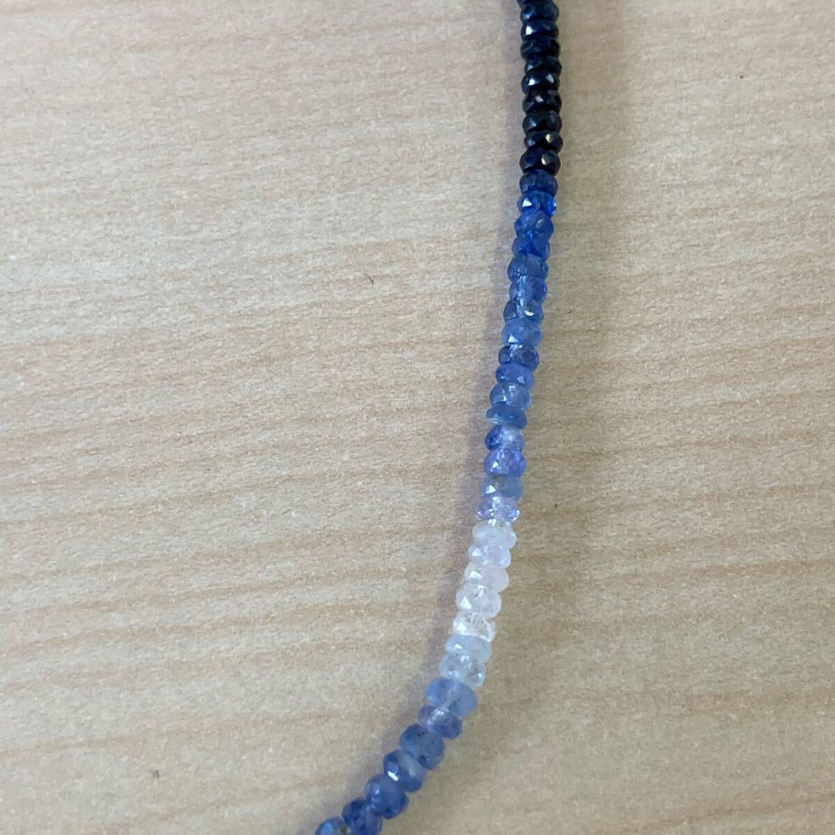 【☆T0620】ジャンク K10WG刻印 ネックレス カラーストーン? ブルー系 アクセサリー 約11.4g