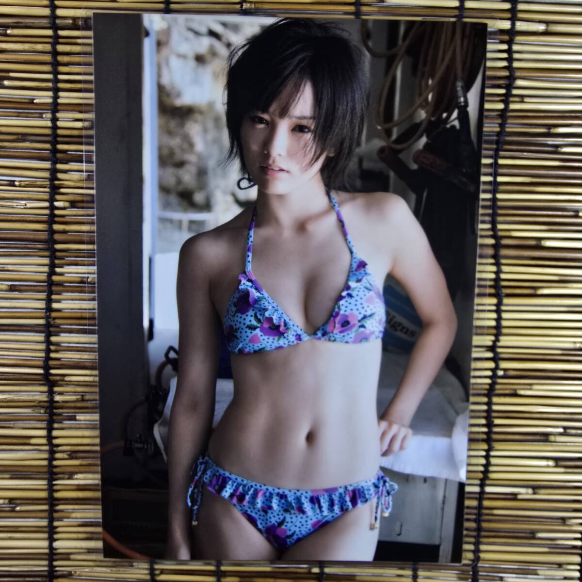 [ высокое качество толстый 150μ ламинирование обработка ] Yamamoto Sayaka .. бог B5 купальный костюм журнал вырезки 6 страница [ bikini model ]l125