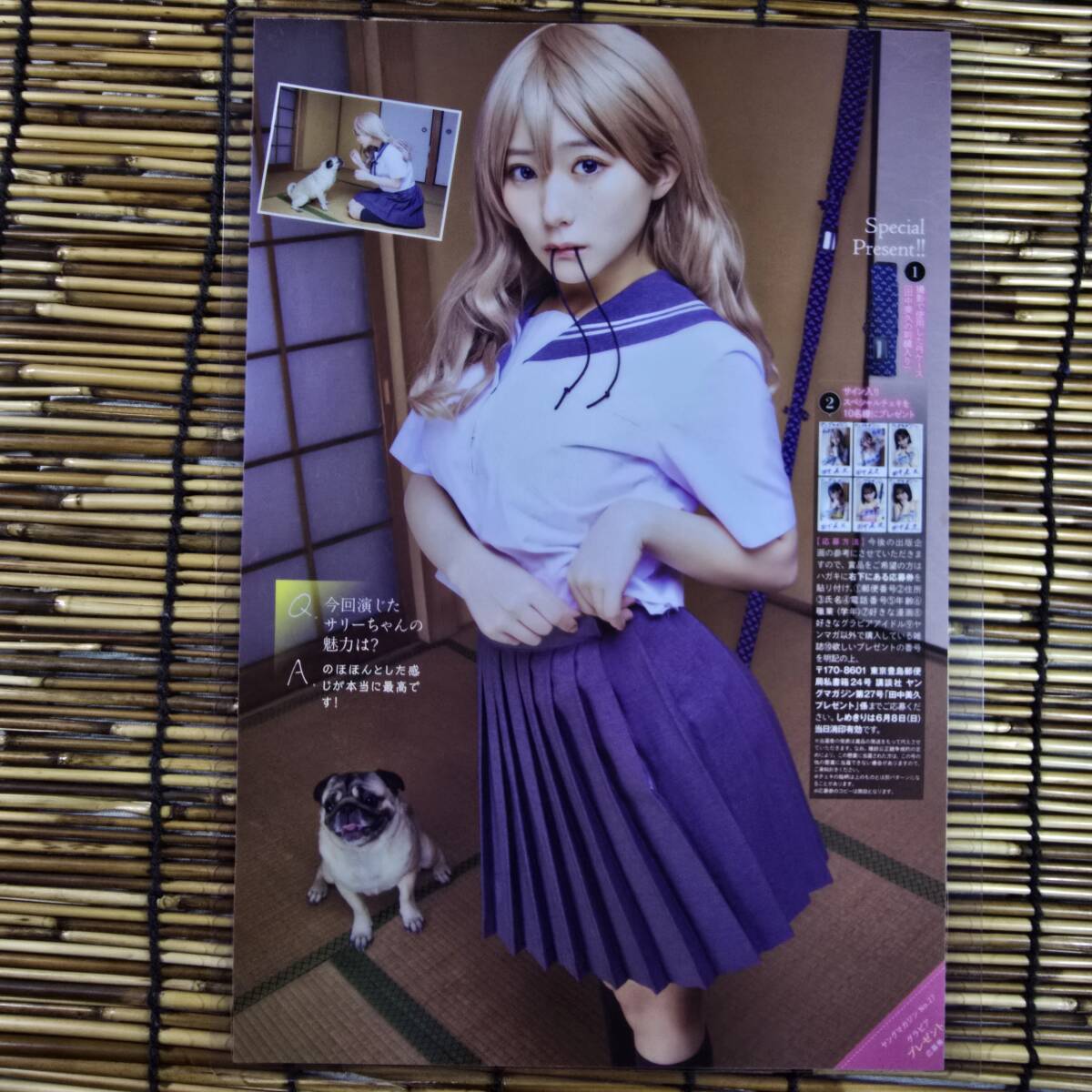 [ высокое качество толстый 150μ ламинирование обработка ] рисовое поле Nakami . Young Magazine 2025NO.27 B5 купальный костюм журнал вырезки 5 страница [ bikini model ]