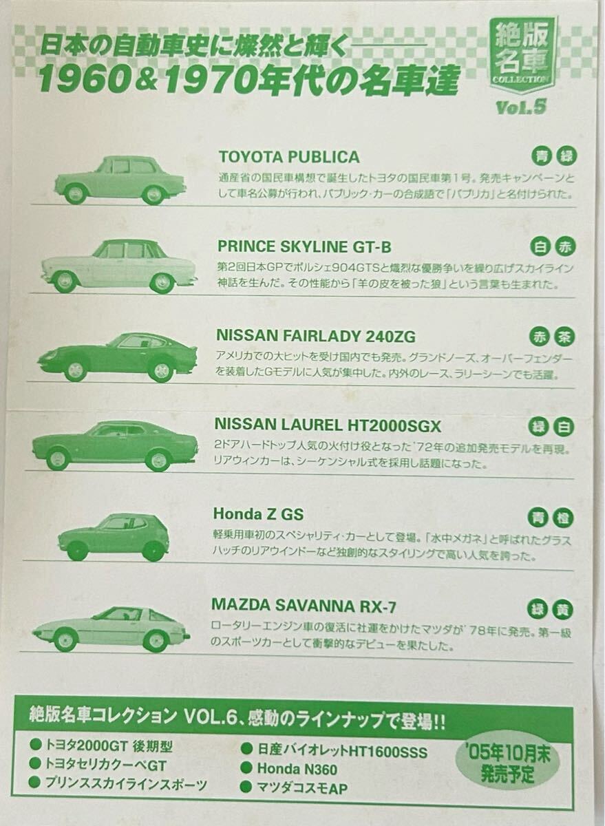 コナミ 絶版名車コレクション vol.5 1/64 トヨタ パブリカ(UP10) 1961 ブルー 送料180円