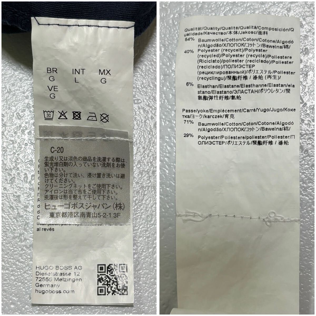極美品/ Lサイズ HUGO BOSS ヒューゴボス ポロシャツ 半袖 ジップ 吸収速干 ネイビー 現(xiàn)行タグ 大谷翔平 