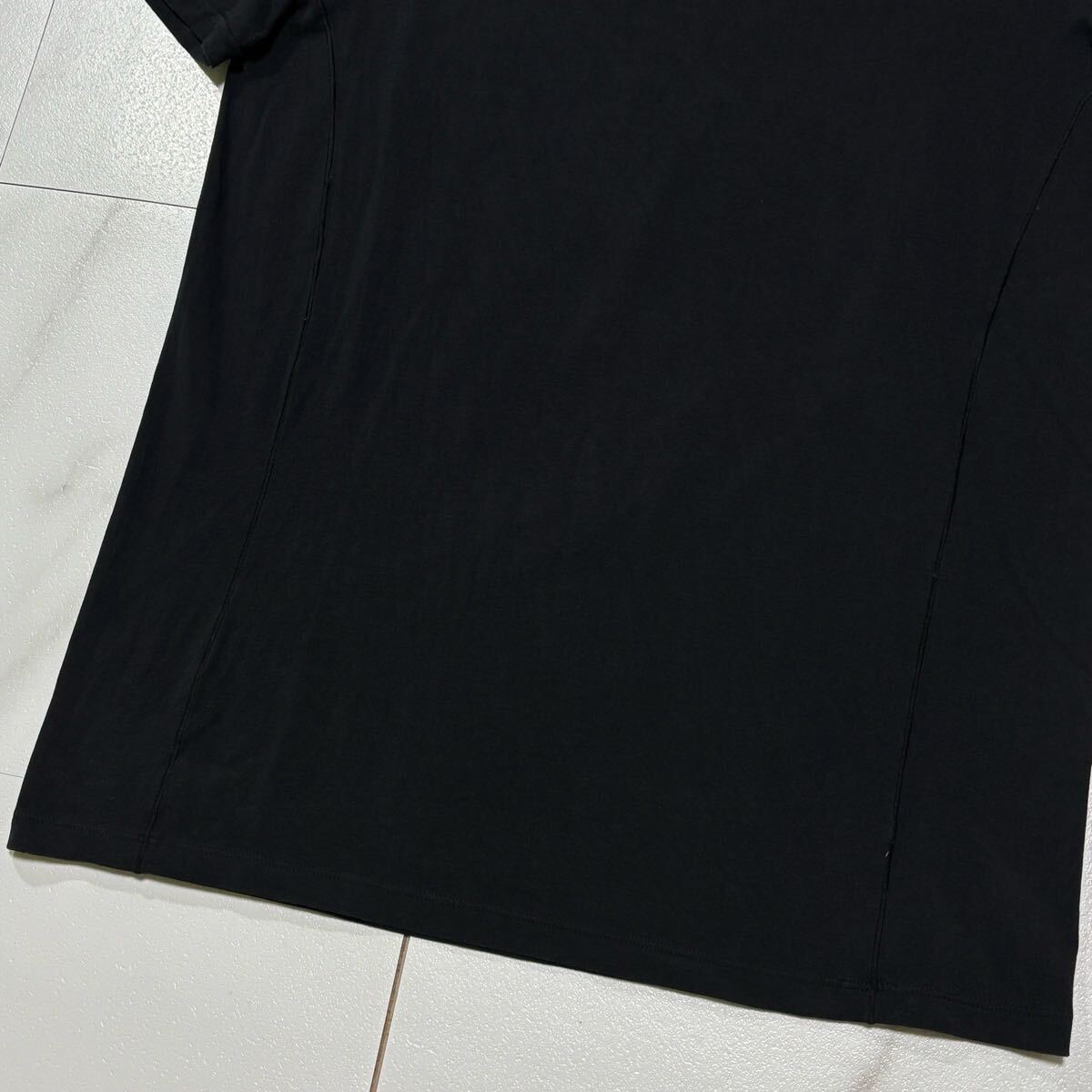 美品/名作 DOLCE&GABBANA ドルチェアンドガッバーナ 半袖 Tシャツ ブランドロゴ トリコロール ブラック 黒 Mサイズ