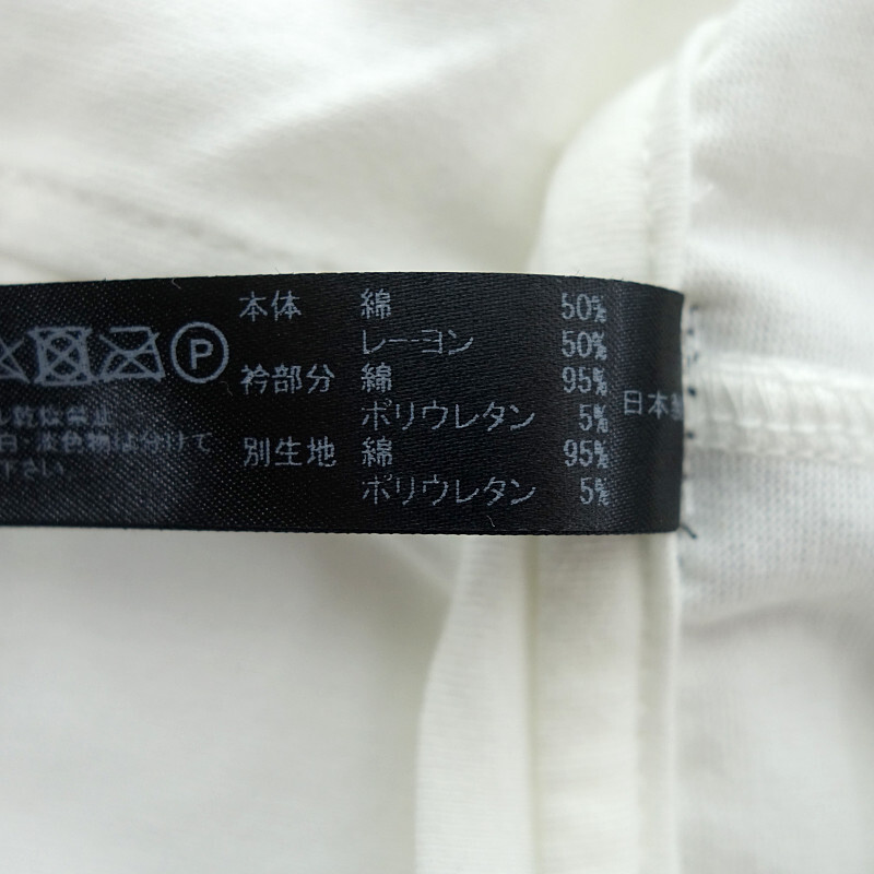 WJK sweaters cut sewn レイヤード クルーネック Tシャツ ホワイト サイズ メンズS