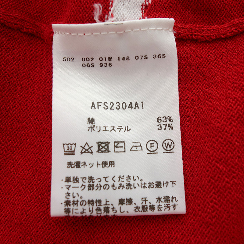 and per se GOLF ゴルフ クルーネック ニット レッド サイズ レディースM