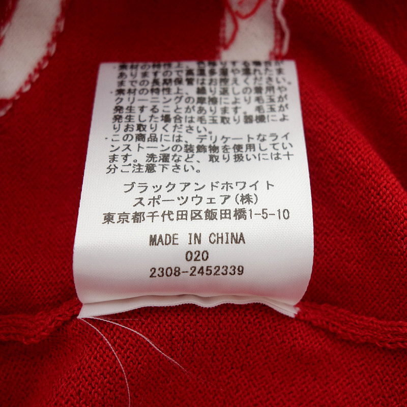 and per se GOLF ゴルフ クルーネック ニット レッド サイズ レディースM