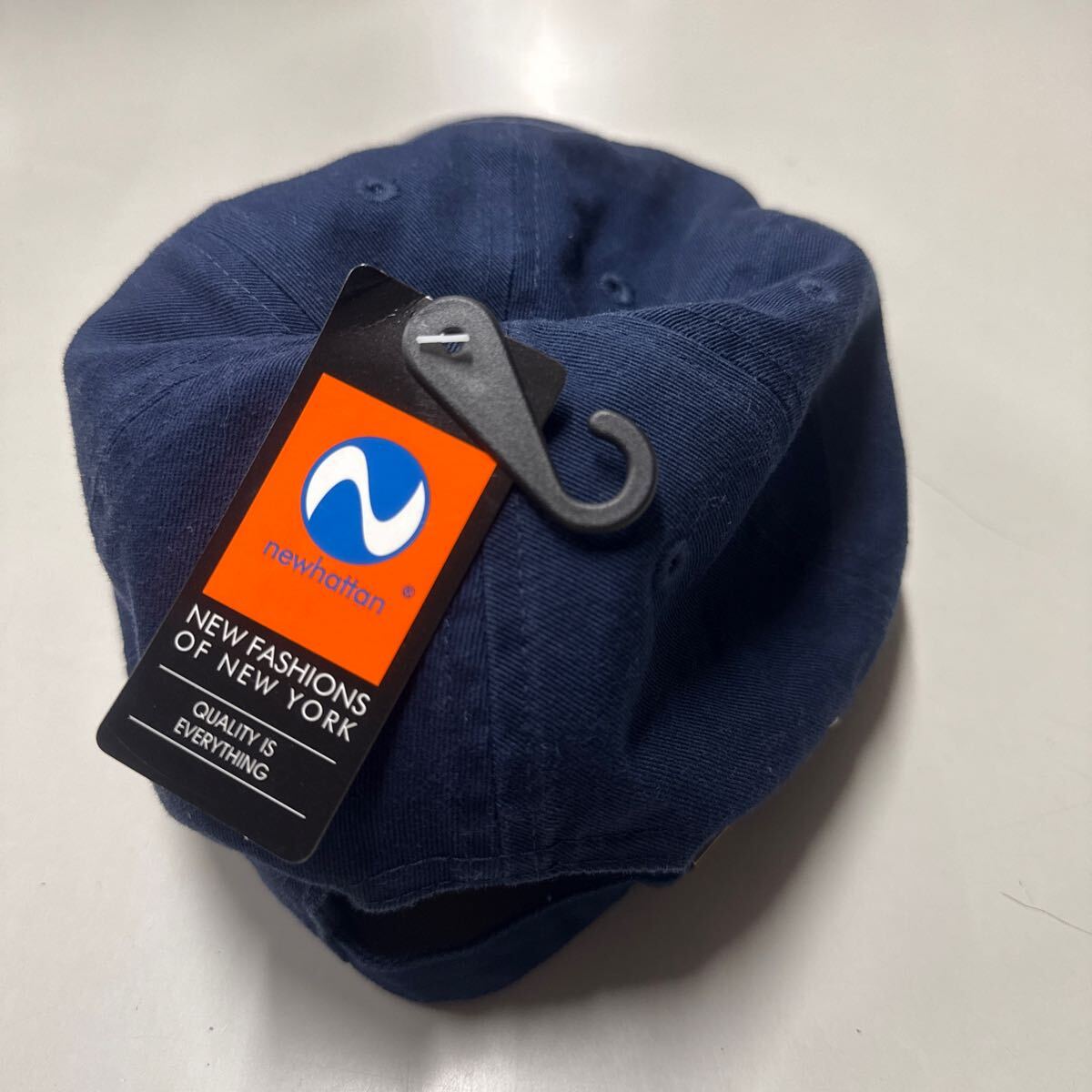 newhattan ニューハッタン キャップ 帽子 CAP ネイビー 紺色 未使用 訳あり_画像4