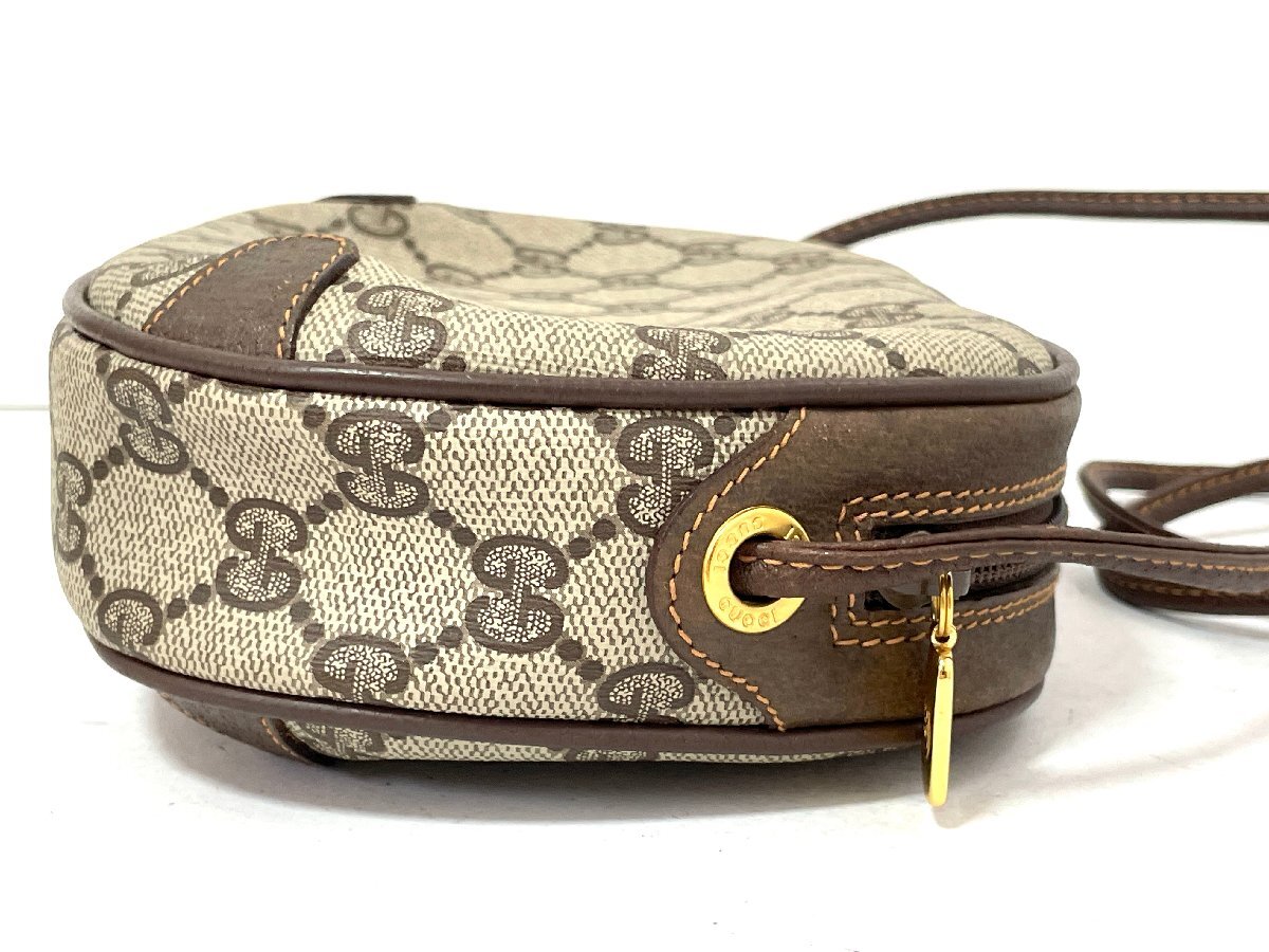 【中古】GUCCI グッチ　オールドグッチ　ショルダーバッグ　カバン　GGスプリーム　キャンバス　シェリーライン