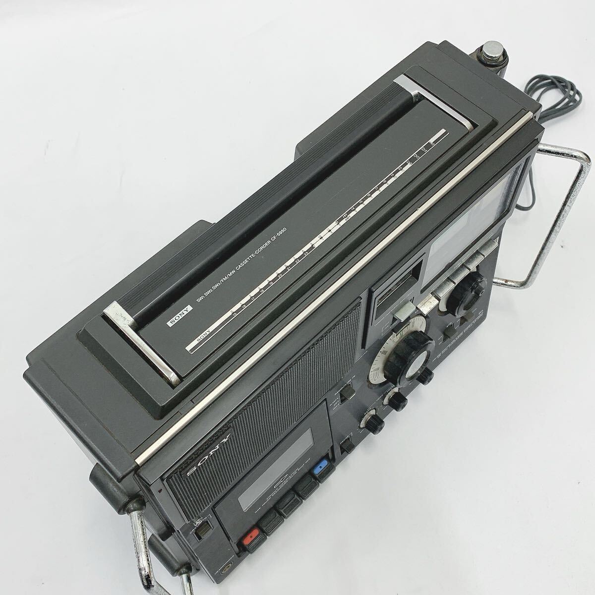 SONY Sony CF-5950 Sky сенсор кассета магнитофон BCL радио магнитола AM/PM/SW 5 частота электрический кабель имеется R.0530