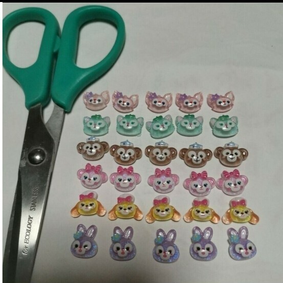 ダッフィー&フレンズ ネイルパーツ 30個セット ダフィフレ デコレーション シェリーメイステラルークッキーアンジェラトーニリーナベル