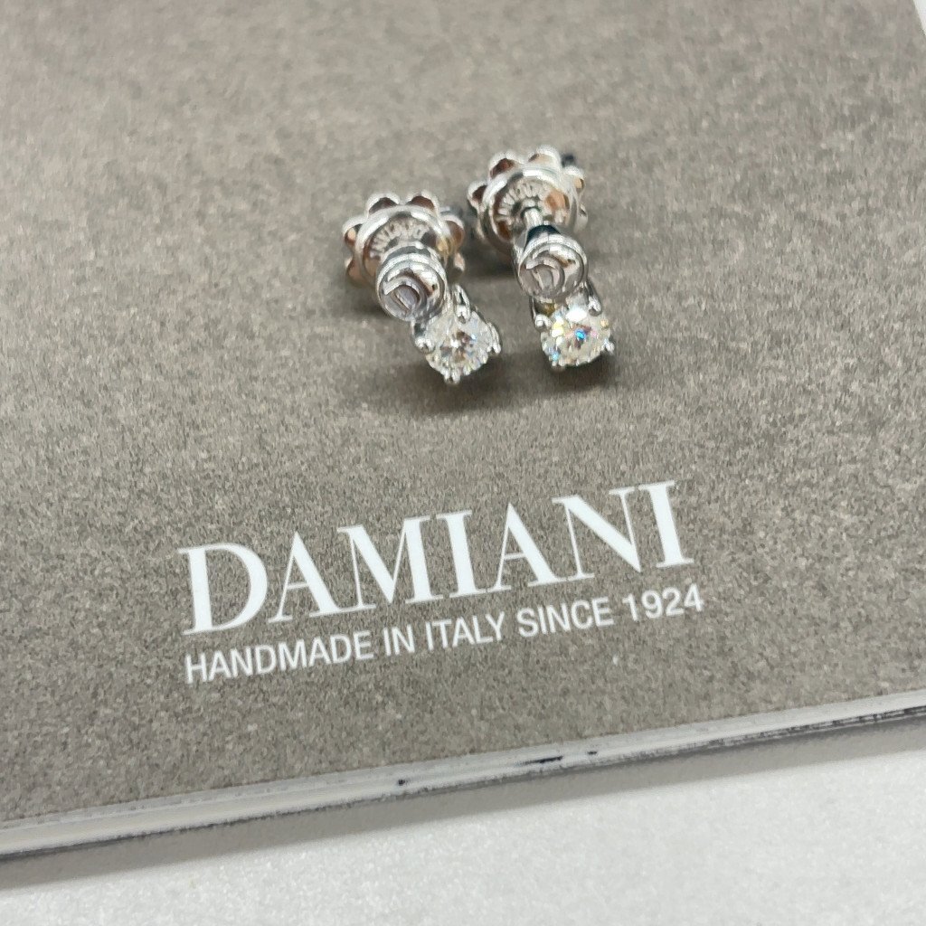 126363◎1円スタート◎【美品】DAMIANI ダミアーニ ピアス 両耳 750 K18 ダイヤ 重量約2.90g