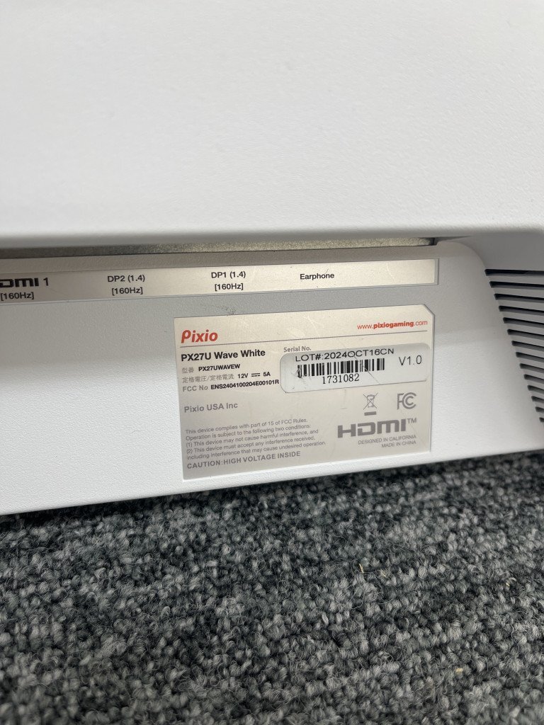 OG188225 【通電OK?動作未確認(rèn)】ピクシオ Pixio ゲーミングモニター PX27U WaveWhite ホワイト
