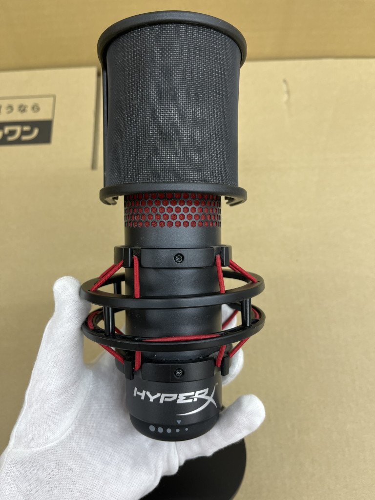 OG188221 【動作未確認(rèn)】Kingston HyperX ブラック コンデンサーマイク ゲーミングマイク 現(xiàn)狀品