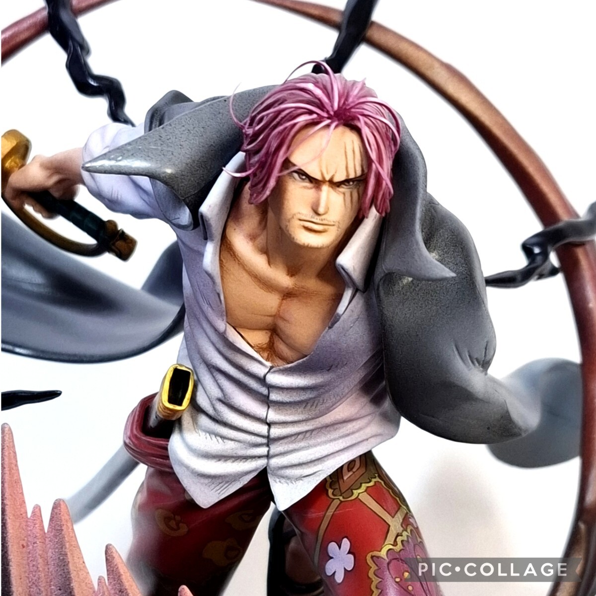 二次元 リペイント シャンクス 顔の描き直し 頭髪追加 塗装済み