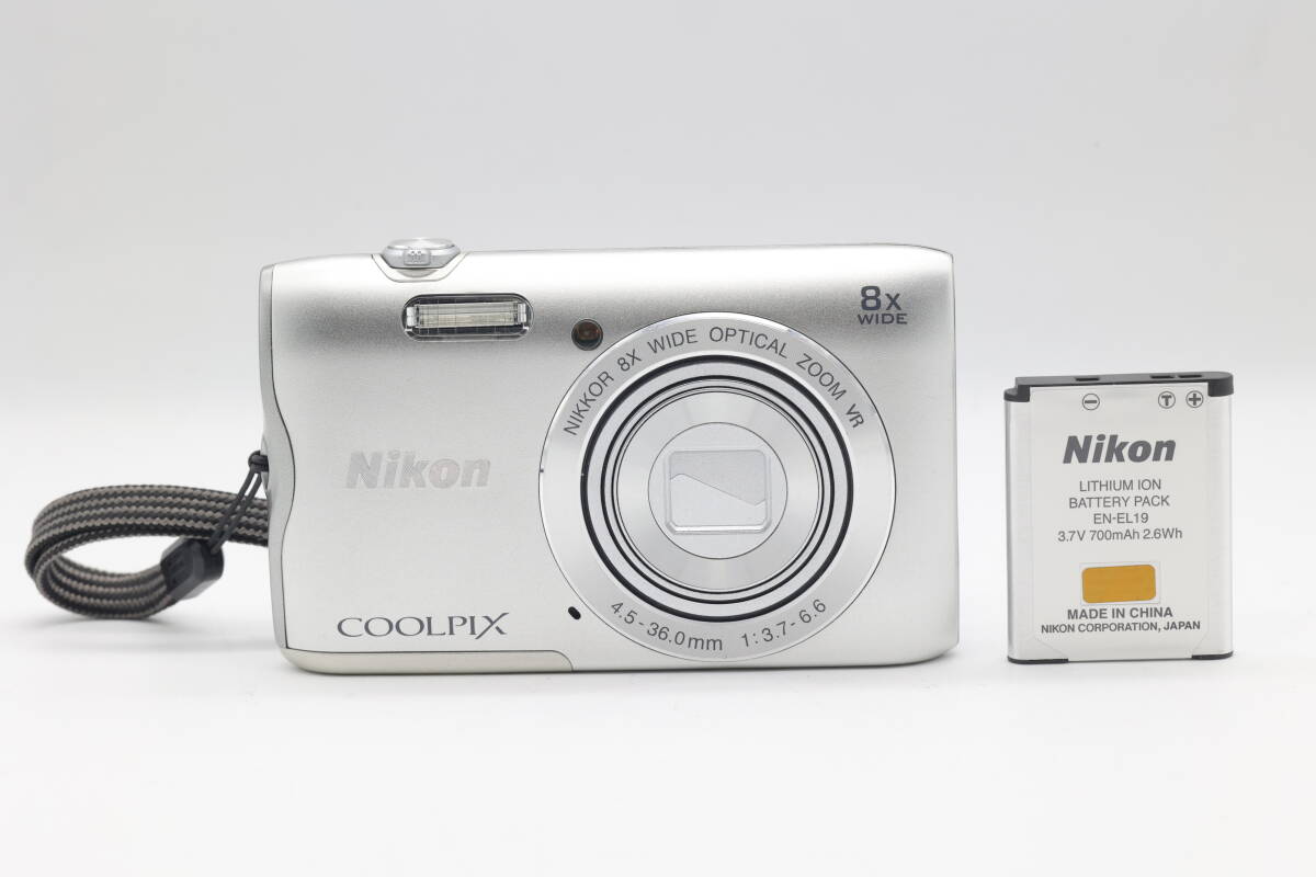 【難あり】【3293】Nikon デジタルカメラ COOLPIX A300 光學8倍ズーム 2005萬畫素 シルバー A300SL