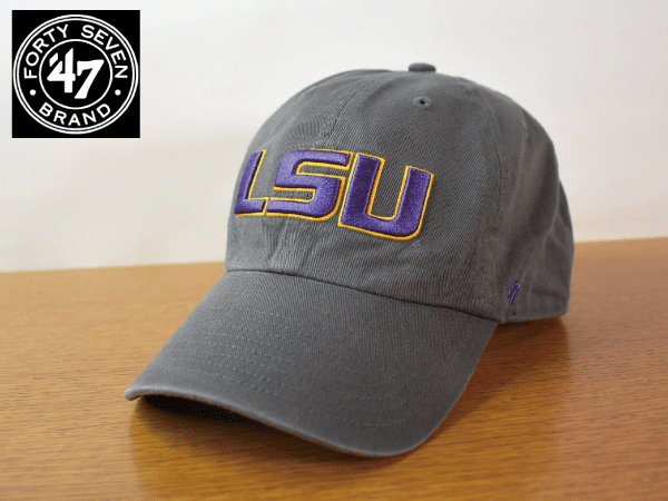 K881{ не использовался товар }47 BRAND 47 бренд [ свободный размер ]LOUISIANA STATE UNIVERSITY Louis ji дыра .. университет бейсболка шляпа колпак US модель 