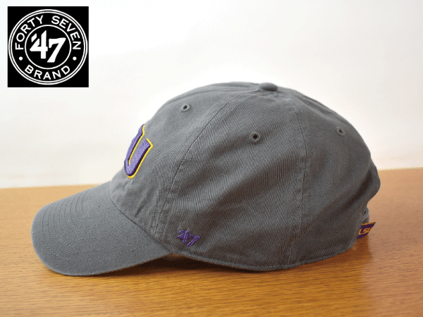 K881{ не использовался товар }47 BRAND 47 бренд [ свободный размер ]LOUISIANA STATE UNIVERSITY Louis ji дыра .. университет бейсболка шляпа колпак US модель 