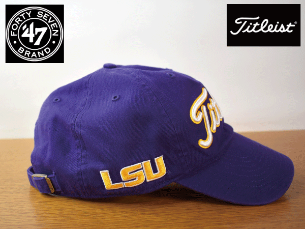 K882《未使用品》47 BRAND × Titleist タイトリスト × LOUISIANA STATE UNIVERSITY USカレッジ【フリーサイズ】ゴルフ キャップ USモデル