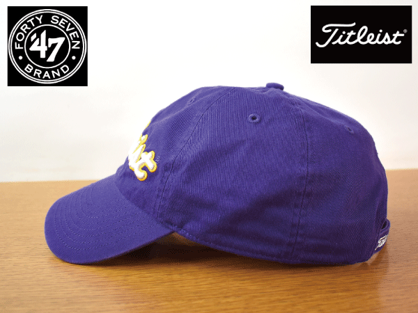 K882《未使用品》47 BRAND × Titleist タイトリスト × LOUISIANA STATE UNIVERSITY USカレッジ【フリーサイズ】ゴルフ キャップ USモデル