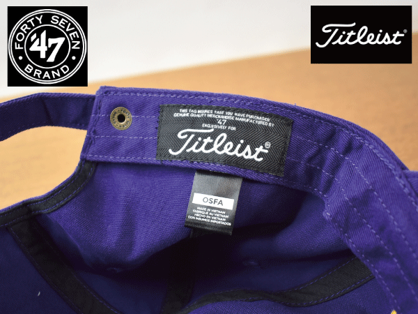 K882《未使用品》47 BRAND × Titleist タイトリスト × LOUISIANA STATE UNIVERSITY USカレッジ【フリーサイズ】ゴルフ キャップ USモデル