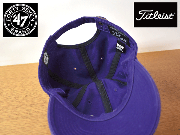 K882《未使用品》47 BRAND × Titleist タイトリスト × LOUISIANA STATE UNIVERSITY USカレッジ【フリーサイズ】ゴルフ キャップ USモデル