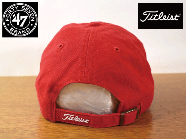 K904《未使用品》47 BRAND × Titleist タイトリスト × St. LOUIS CARDINALS カージナルス MLB【フリーサイズ】ゴルフ キャップ USモデル