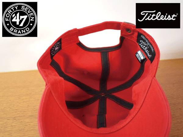 K904《未使用品》47 BRAND × Titleist タイトリスト × St. LOUIS CARDINALS カージナルス MLB【フリーサイズ】ゴルフ キャップ USモデル