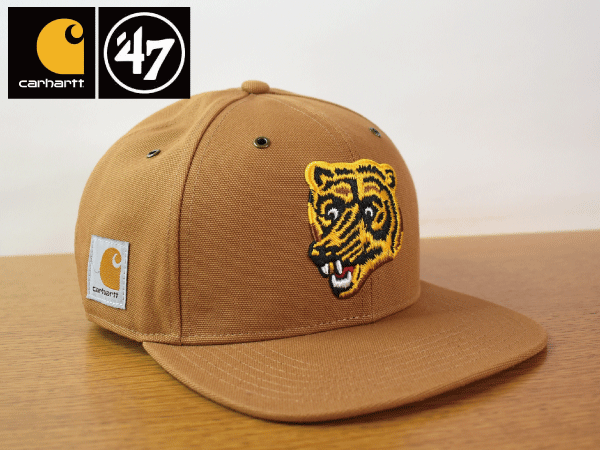 B908《未使用品》47 BRAND × Carhartt カーハート【フリーサイズ】BOSTON BRUINS ブルーインズ NHL 帽子 キャップ USモデル