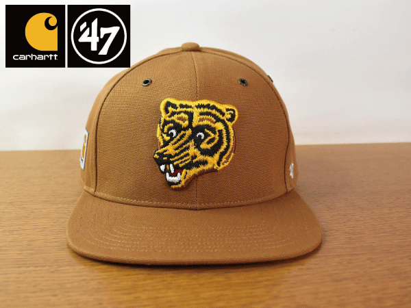 B908《未使用品》47 BRAND × Carhartt カーハート【フリーサイズ】BOSTON BRUINS ブルーインズ NHL 帽子 キャップ USモデル