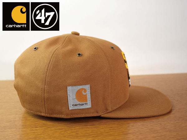 B908《未使用品》47 BRAND × Carhartt カーハート【フリーサイズ】BOSTON BRUINS ブルーインズ NHL 帽子 キャップ USモデル