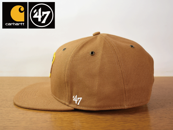 B908《未使用品》47 BRAND × Carhartt カーハート【フリーサイズ】BOSTON BRUINS ブルーインズ NHL 帽子 キャップ USモデル
